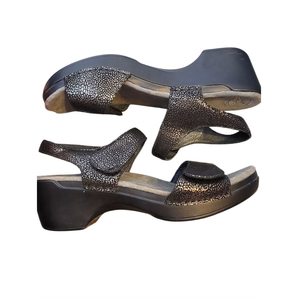 Dansko Sonnet Shimmer Metallic Women's Heeled Sandals Size 41/US 10.5 - Picture 3 of 5